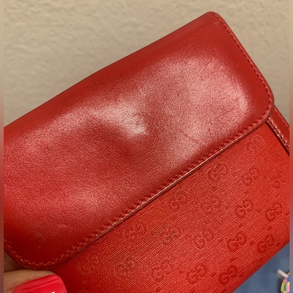 Gucci Red Wallet with Gold Accent - Picture 7 of 16